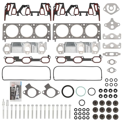 Image of KAX Engine Cylinder Head Gasket Set Compatible with Chevy Equinox 2005-2009, Buick Rendezvous 2002-2007, Century 1996-2005, Impala Uplander Torrent Montana Venture Lumina, Head Gasket Kit, OE# ES72892