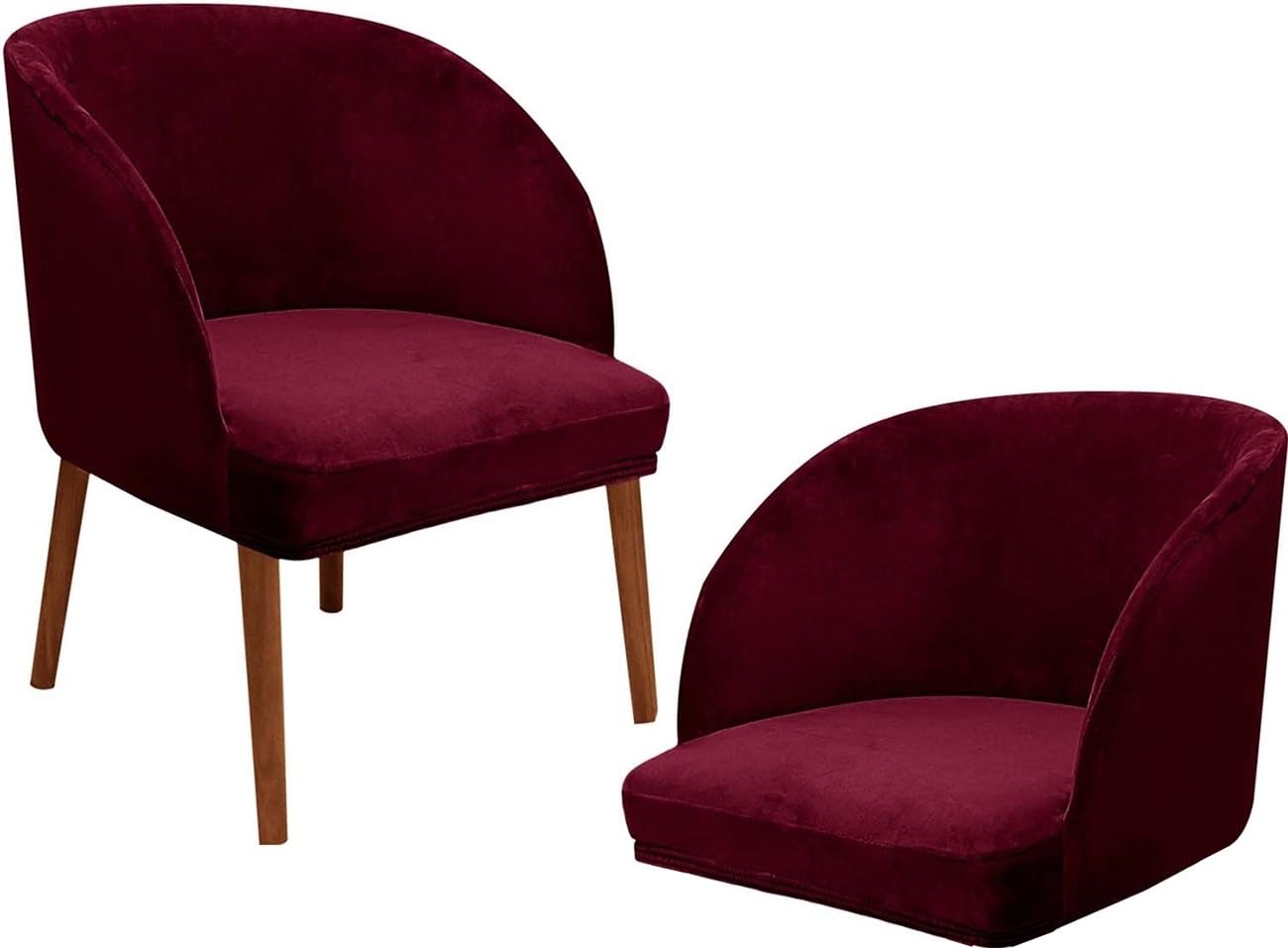 AQIGR Round Back Chair Slipcovers Set of 2/4/6 Stretch Dining Room Chair Covers Removable Curved Chair Protector Cover for Kitchen, Dining, Living Room Side Chairs (Color : #26, Size : 2PCS)