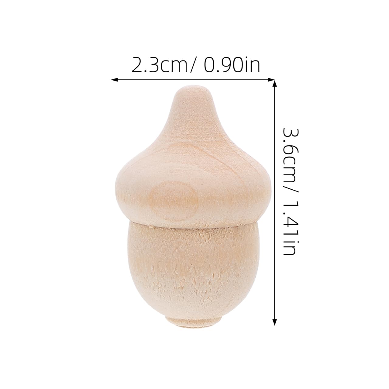 EXCEART 120 Pcs Wooden Acorn DIY Craft Shapes Natural Unfinished Wood Acorn Embellishments for Creative Painting and Home Decoration Seasonal Holiday Projects - Image 4