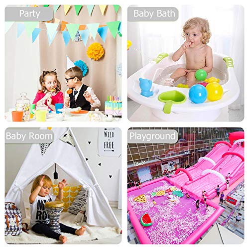 image for GOGOSO Baby Ball Pit Balls - Pack of 100 Crush Proof Plastic Play Ball