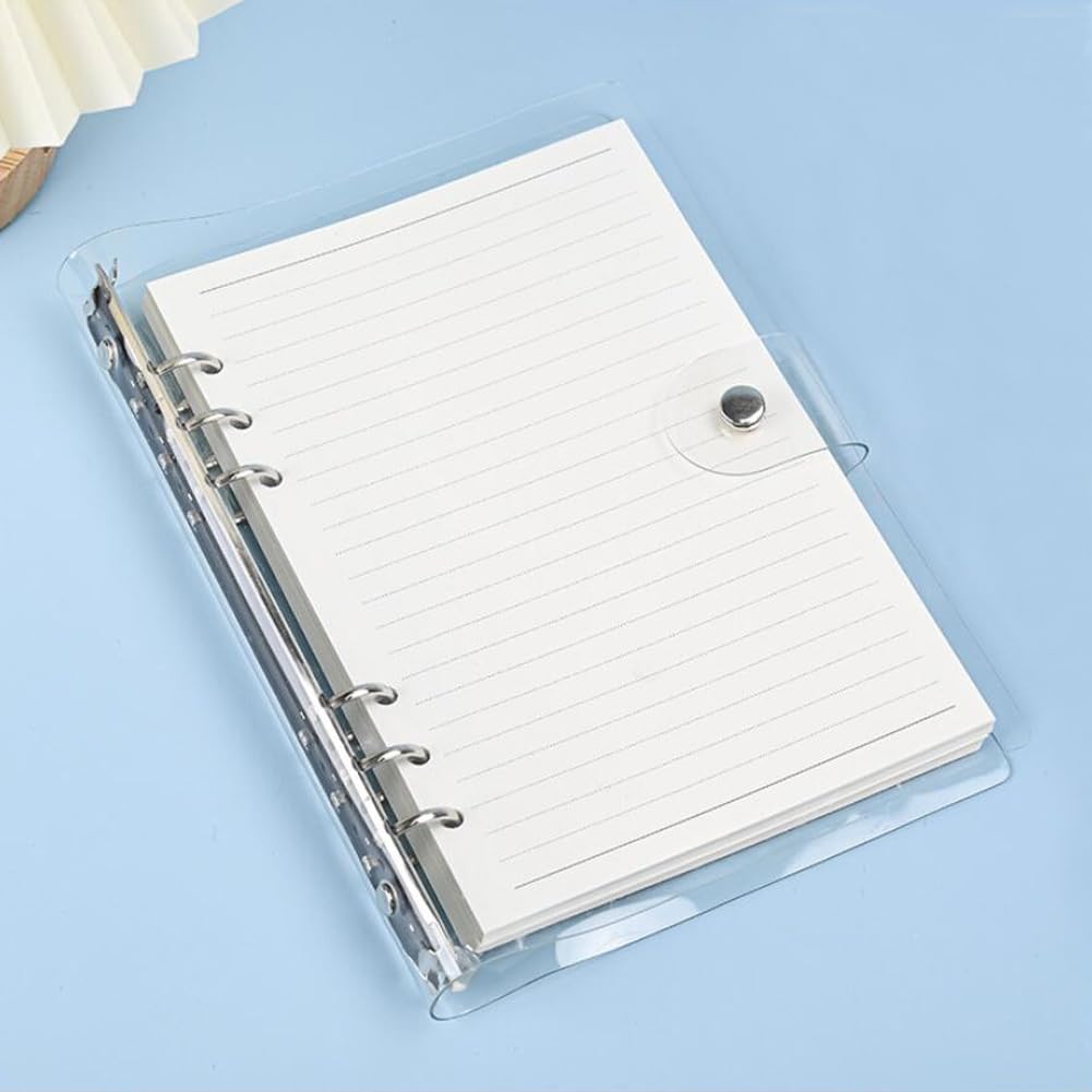 Classeurs à Anneaux A5 Kraft - Lot De 6, 2 Anneaux Métalliques, Rechargeable, Pour école/bureau