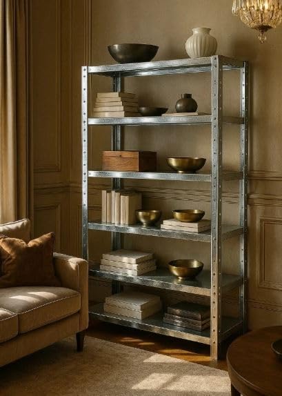 Estante/Armário/Prateleira de Aço 6 Bandeja 90/60cm FBA (GALVANIZ...