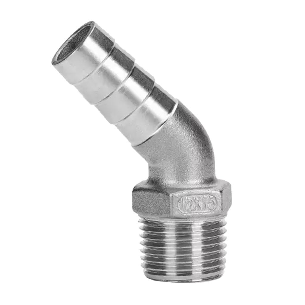 Connettori a gomito da 45 gradi in acciaio inossidabile, 1 pz. 1/4" 3/8" 1/2" 3/4" 1" 1-1/4" maschio a 6 mm 8 10 15 20 25 32 mm gomito a gomito(DN25*32MM)