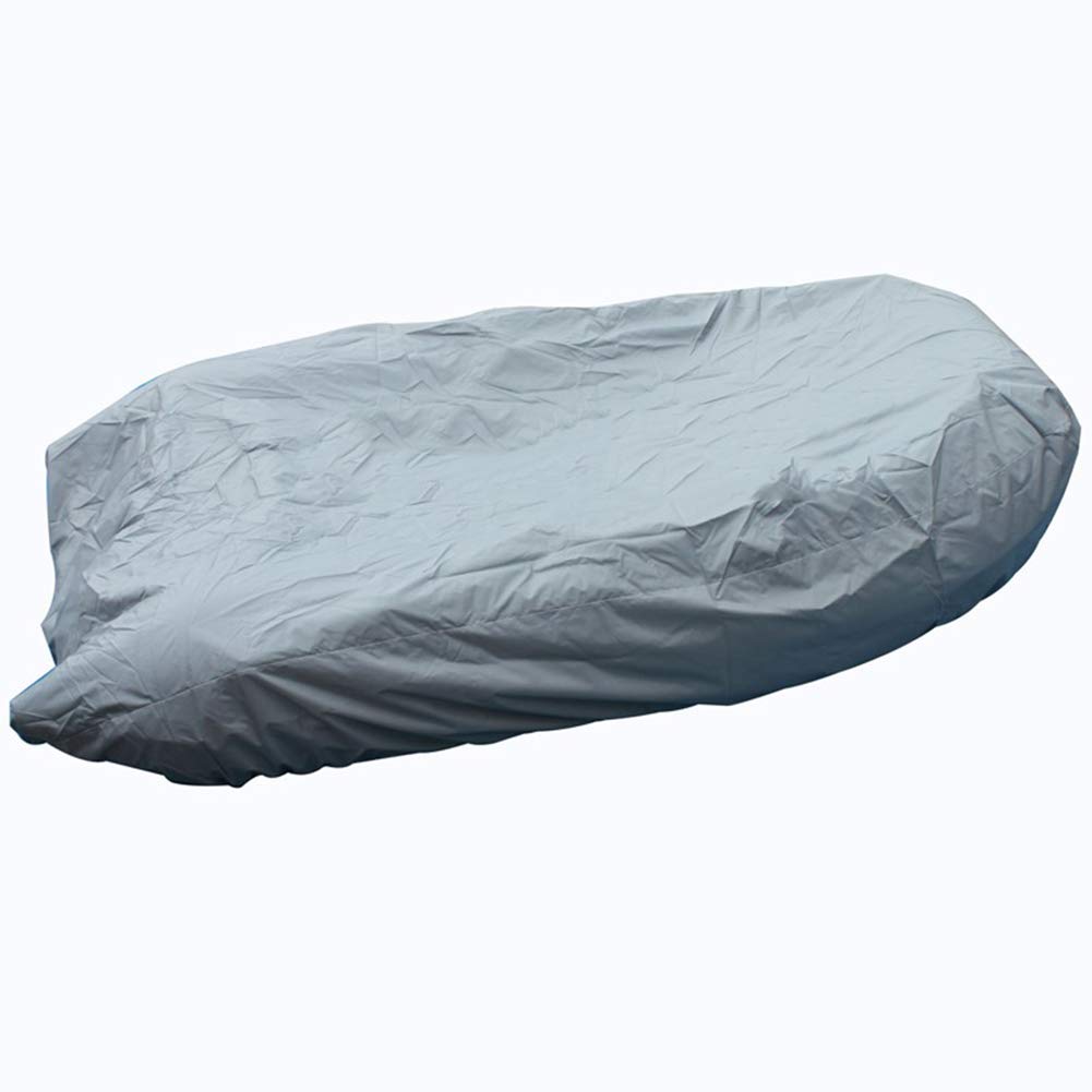 Telo Copri Barca per Gommone in tessuto Oxford 420D Impermeabile Antipolvere UV Resistente 2.3m - 4.3m Copertura per Barca Gonfiabile,Grigio,2.7m