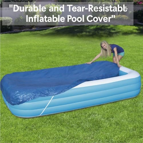 Cobertor rectangular para piscina 120x72 pulgadas azul miniatura 4