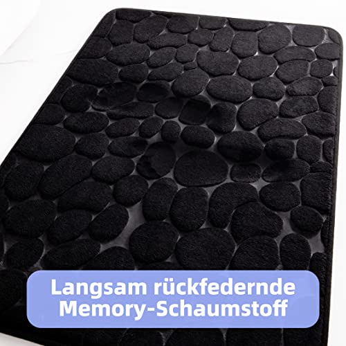 chakme Memory Foam Bath Mat, Super Absorbent Cobblestone Bathroom Rug for Bathroom Ultra Soft Bath Mat, Machine Washable - Image 3