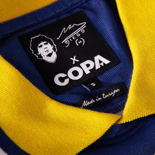 Copa Football - Camiseta de Fútbol - Hombre - Maradona x Boca Juniors 1995 - Azul - 100% poliéster - Talla M
