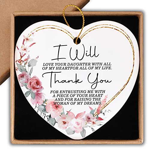 Placa de recuerdo para madre de la novia, regalo de parte del novio, placa de corazón, adorno de boda, Navidad, regalo para madre de la novia, regalo de agradecimiento para suegra de yerno