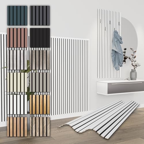 HEXIM Akustikpaneele 138,5x60cm - flexible Lamellenwand Holz MDF...