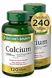 Calcium & Vitamin D by Nature's Bounty, Immune Support & Bone Health, 1200mg Calcium & 1000IU Vitamin D3, 120 Softgels (2-Pack)