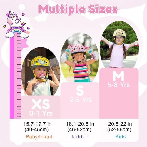 Image of Toddler Bike Helmet with Gloves and Backpack Set, 3 Sizes for Baby Infant to Kids Ages 1-3 3-5 5-8+, Adjustable Boys Girls Bike Helmet for Bicycle /Scooter /Skateboard /Roller Skate