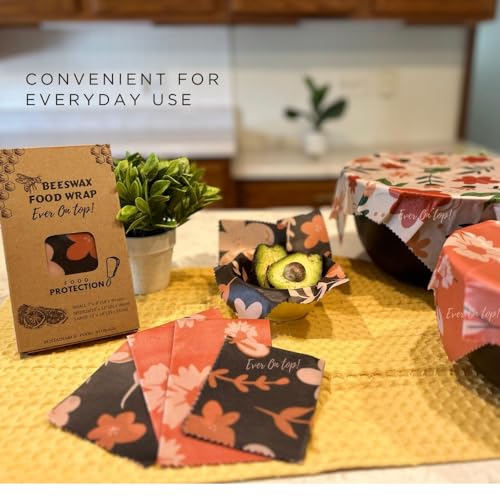 Ever On Top! 9 Pack Beeswax Wraps For Food - Bees Wax Wraps Reusable, Zero Waste, Organic Bee wrap for food leftovers, Fruit, Bees wax paper food wrap - Image 6