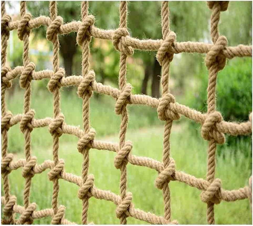 Children Climbing Frame Net, Rope Netting Climbing Cargo Net Playground Kids Child Rock Ladder Wall Hammock Tree House Playset Swingset Dia 10mm 12cm(1x3m (3.28X9.84ft))