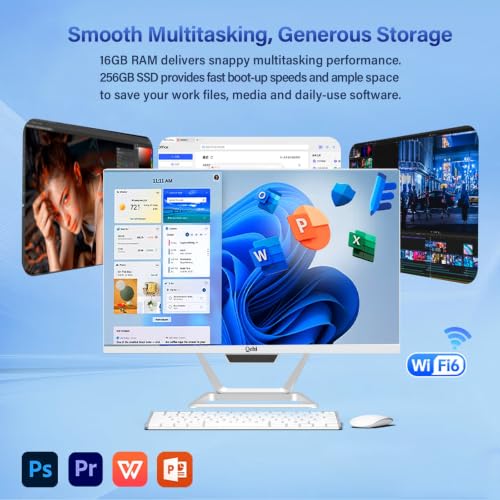Image of All-in-One Desktop Computer 24 inch AIO Core i5,FHD 1080P Display