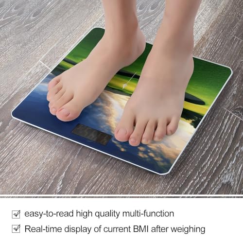 Báscula de baño digital con vidrio templado y pantalla LCD miniatura 5