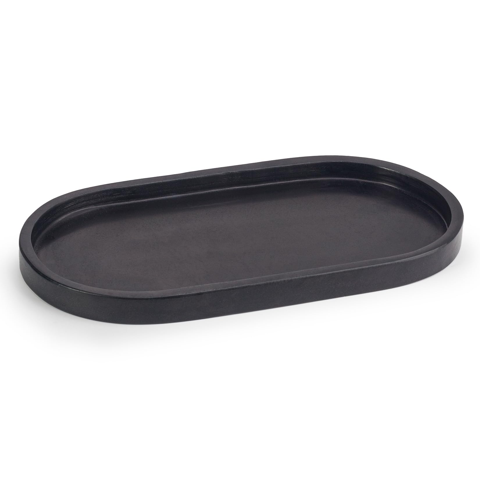 Ehc Natural MarbleBathroom Vanity TrayTray BathroomDecorative TrayCandle TrayOvalBlack30 X 15 X 2 Cm from B&Q