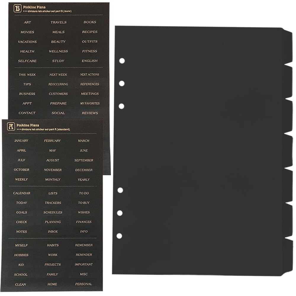 Amazon | ESJNNK インデックスカード A5 仕切カード 7個 6穴 PP製