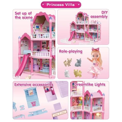 Image of Princess Doll House for Girls 3+ Years