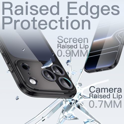 Image of JETech Slim Case for iPhone 17 Pro 6.3-Inch with Camera Lens Full Protection, Ultra-Thin Lightweight Clear Minimalist Protective Phone Cover (Black)