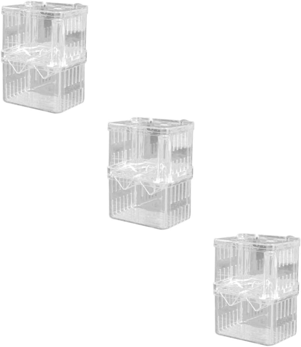 FOMIYES 3pcs Fish Fry Isolation Incubator Box Breeder Tank for Fish Breeding Safe and Practical Hatching Aquariums