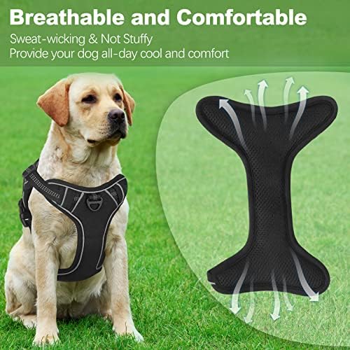 SmartyKat Dog Harness, No Pull Dog Harness Small Dog, Adjustable Puppy Harness with Reflective Strips, Breathable Pet Vest Harness, Easy Control for Dog Cat Outdoor Training Walking (Small)