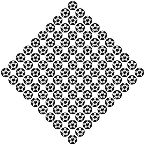 Zerodis 100Pcs Black and White Soccer Ball Embroidery Patches, Round, Iron-On, Approx. 3cm / 1.2in, Sport, Embroidered Patches, Patch