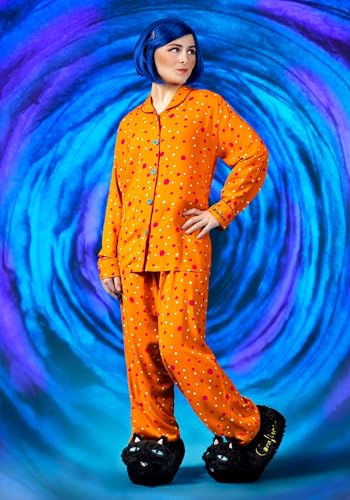 Fun Costumes Coraline Cat Adult Slippers - Polyester, Embroidered Details, Foam Soles, Anti-Slip Grips, Officially Licensed3