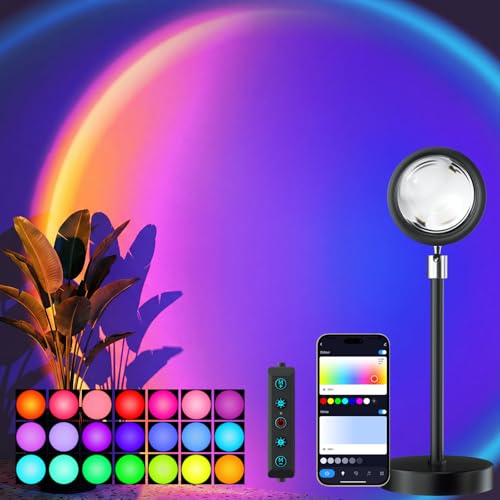 Bavcieu Sunset Lamp Projector with App Control & 360° Rotation