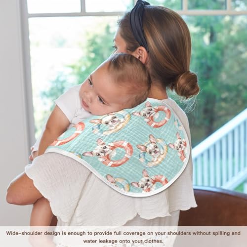 vvfelixl Cartoon Dog Swim Burp Cloths for Baby Boy Girls Baby Washcloths Burp Rags 1 Pack4