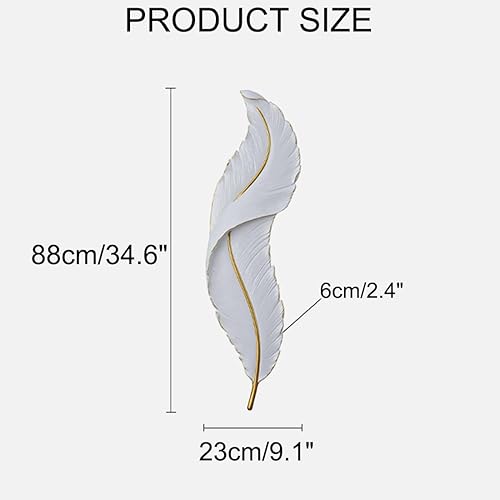 Miniatura 2 de Lámpara de pared de plumas, lámpara de plumas, moderno aplique de pared LED blanco, diseño elegante de plumas, decoración creativa de pared única