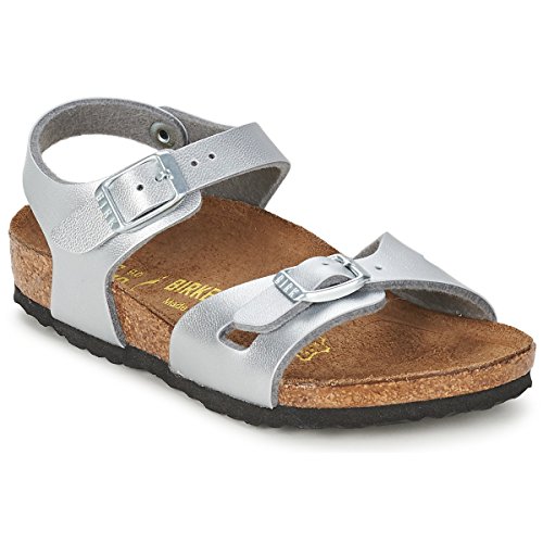 Birkenstock Rio Sandal (Toddler/Little Kid/Big Kid),Silver,28 EU (10-10.5 N US Little Kid)
