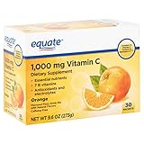 Equate Vitamin C Drink Mix, Orange, 1000mg, 30Ct