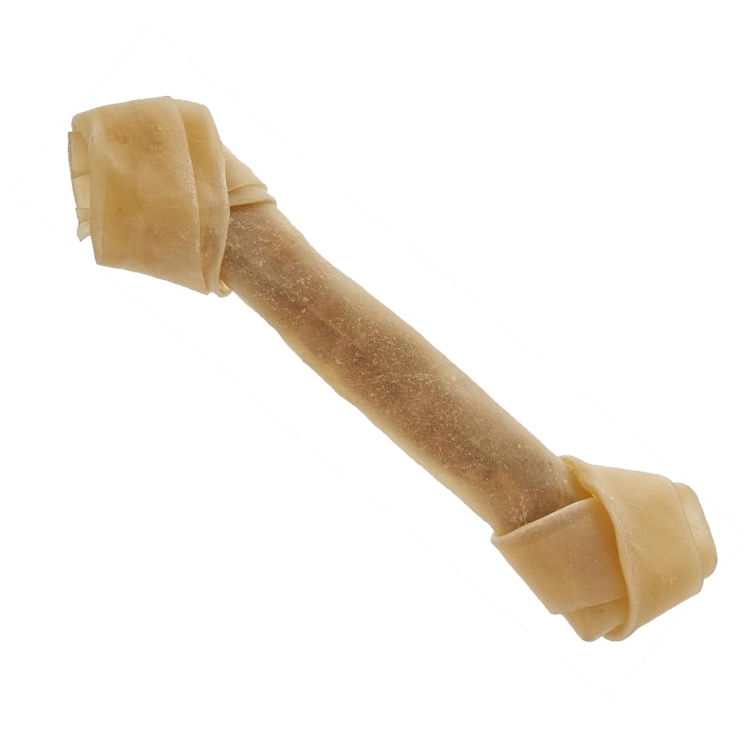Les Filous 1X Knotted Bone Dog Chew - Eurosiam Quality, Dental Health Benefits, and Interactive Play - Durable 10-10.5" Chew Stick for All Life Stages, Brown