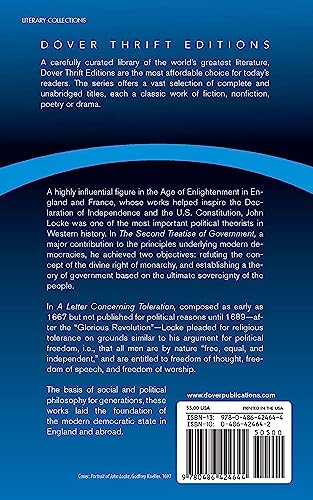 The Second Treatise of Government and A Letter Concerning Toleration (Dover Thrift Editions: Political Science)