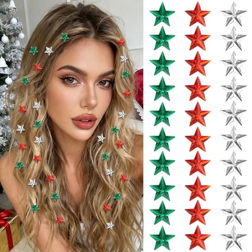 YISSION 30 PCS Christmas Star Hair Clips for Women &