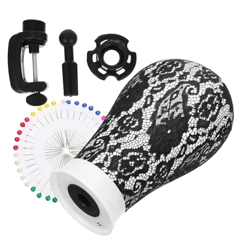 TOVINANNA Wig Mannequin Head Canvas Block Head Stand for Wig Display Salon Shop Use