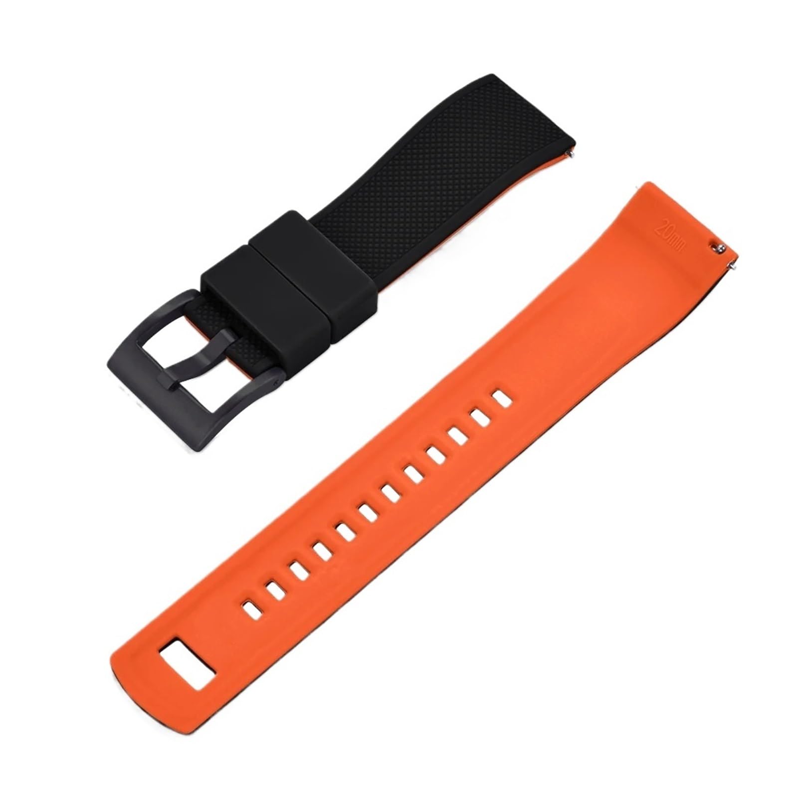Cinturino per orologio in silicone colorato a doppio strato | Cinturino in silicone blu a sgancio rapido premium, vestibilità precisa (blu)
