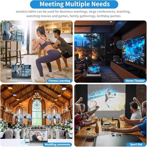 Image of ETZIN Wireless HDMI Receiver and Transmitter Extender Kit,Plug & Play 50M /165FT Portable 2.4G /5G Wirelessly Simultaneous Expansion for Multiple Screens and Camera to TVs,Projectors EPL-1403H.