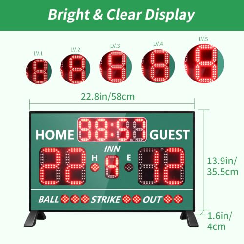 Marcador Digital LED Portátil para Béisbol miniatura 2