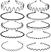 Produktbild 10 Stück Unisex Metall Haarband,Schwarz Welle Metall Stirnband,Rutschfestes Elastisches Stirnband,Haarreif Herren Haarreifen Haarschmuck Stirnband Zubehör für Outdoor Sports