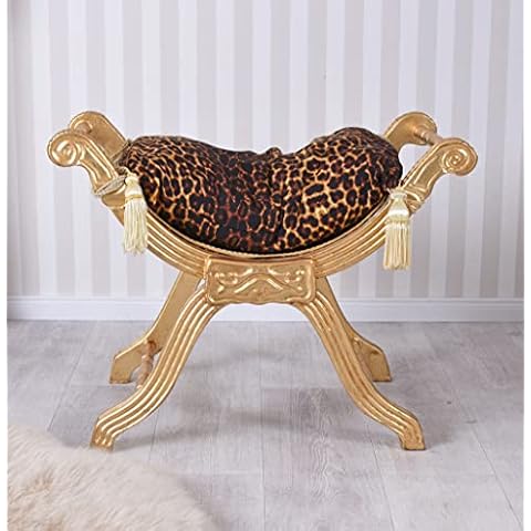 Sitzhocker Leopard venezianischer Schemel Hocker Barock Fußhocker cat350a16 Palazzo Exklusiv Cover