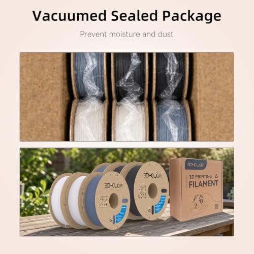 Image of 3DHoJor 6KG Matte PLA Filament 6KG Bundle 1.75mm PLA 3D Printer Filament, 6 Pack 1kg(2.2lbs) Cardboard Spool, Dimensional Accuracy + /- 0.03mm, Fit Most FDM Printer (Bundle A)