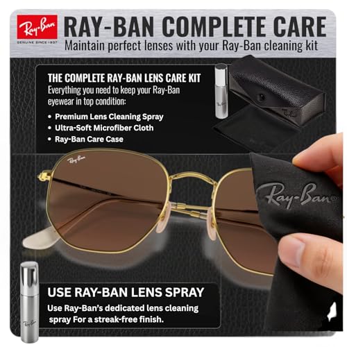 Image of Ray-Ban RB3548N HEXAGONAL FLAT LENSES Square-Round Shape Sunglasses for Men & Women with Official Eyewear Kit