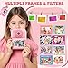 Glyntora Kids Instant Camera Printer,1440P HD Instant Camera for Kids 2.4'' Screen Digital Camera with 32GB Card & 2 Rolls Print Paper Birthday Gifts Toys for Boys Girls Aged 3-12 Pink