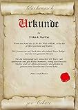 Urkunde zur Geburt - Mädchen & Junge Geschenk Karte - Mama Papa Baby Namen personalisiert - Glückwunschkarte A4 Spruch Geburtsurkunde für Eltern