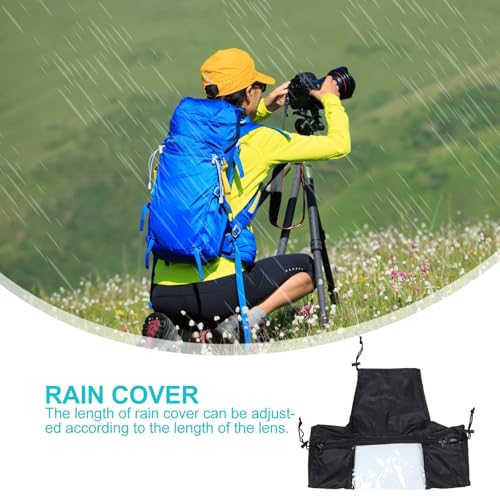 Funda de lluvia para cámara DSLR impermeable negra resistente al viento de invierno 6