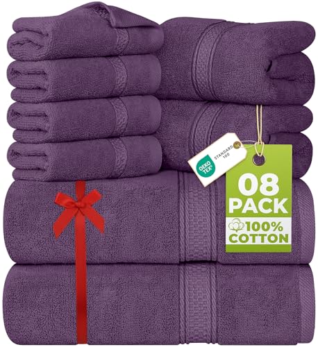 Utopia Towels 8 Piece Luxury Towel Set – Majestic Plush,