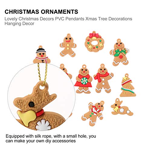 ULTECHNOVO 12 PeÃ§as de Mini Boneco de Gengibre Enfeites Boneca Boneco de Gengibre Pendurados Enfeit