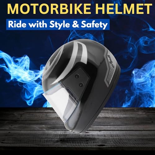 Image of Sage Square Audi Kimi Full Face Helmet | ISI Certified | Clear Visor | Ultra Comfort Inner Padding Extra Comfort & Stylish
