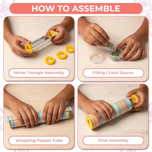 Image of Ratna's Kaleidoscope Making DIY Kit to Create Beautiful Patterns, Magical Educational Fun Birthday Gifts Toys for Kids 3+ Years